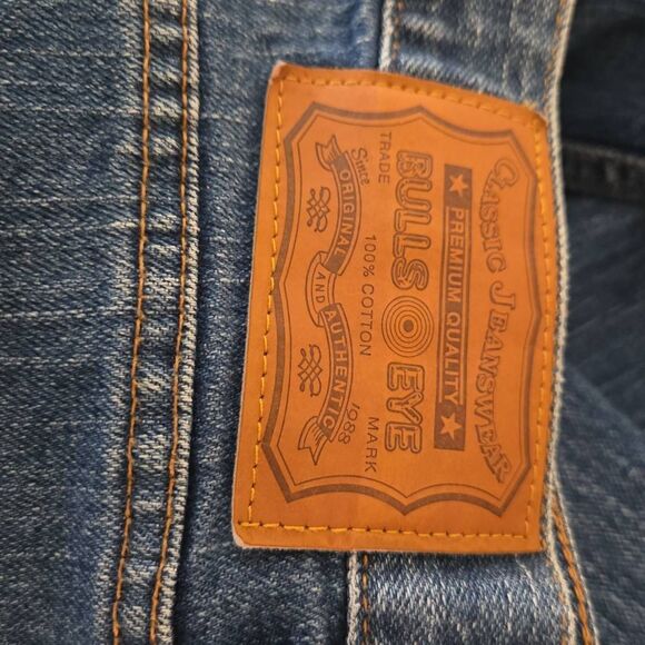 Bullseye Men's Zip Fly Classic Straight Leg Denim Jeans Blue Size 38 - Picture 5 of 6